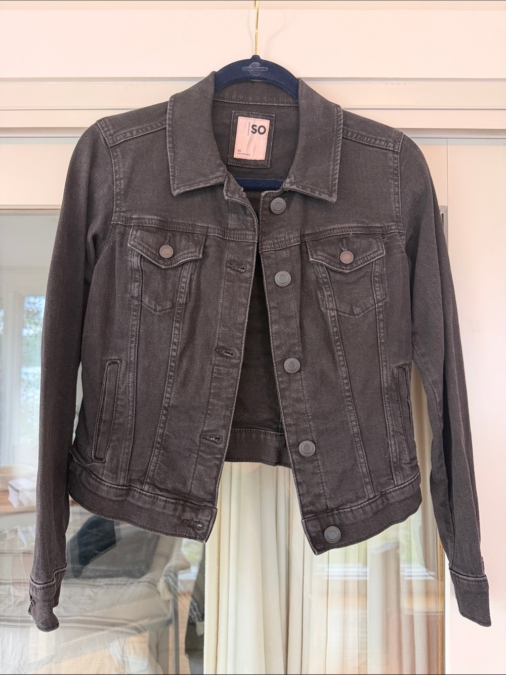 SO Charcoal Grey Denim Jacket - Women's Jean Coat